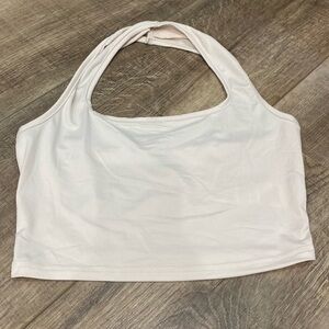 SHEIN Cream Crop halter top